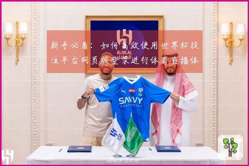 新手必看：如何高效使用世界杯投注平台网页版登录进行体育直播体验